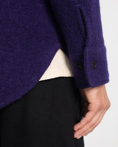 Thick Overshirt Wool-Blend Deep Purple