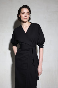 Nola Kimono Dress Black