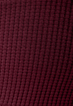 Bella Waffle Crop Top Bordeaux