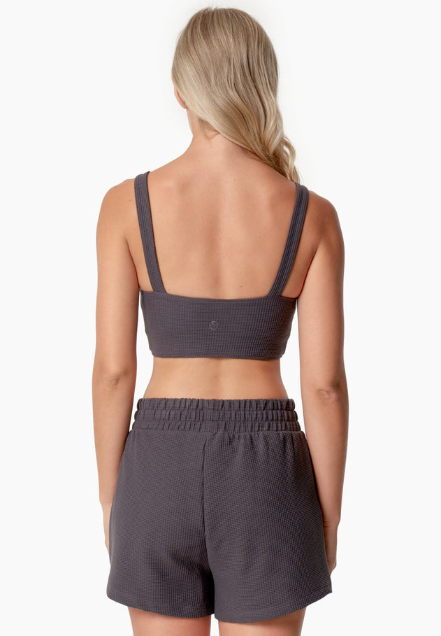 Bella Waffle Crop Top