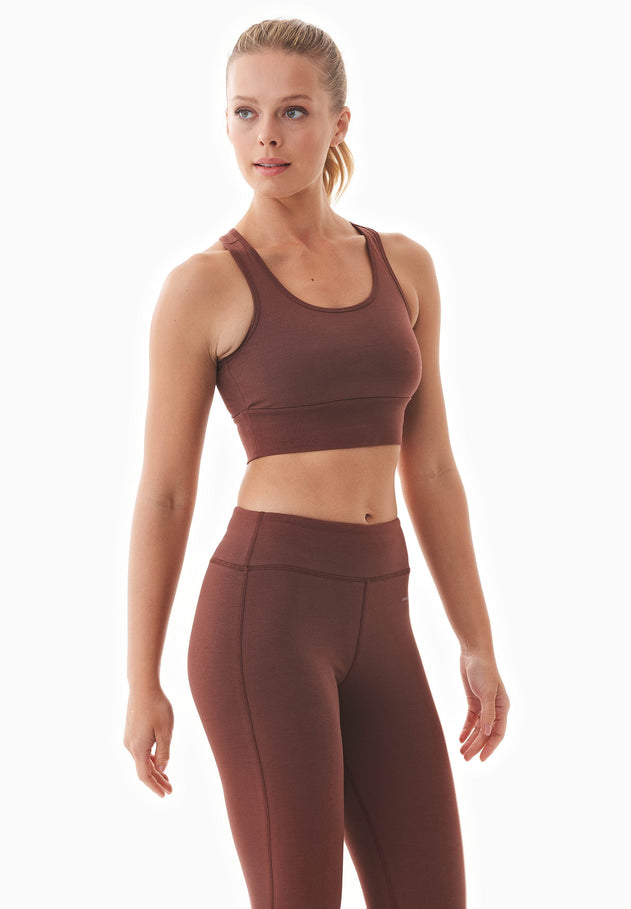 Betsyy Organic Cotton Bralette Coffee Brown