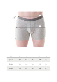 Brunno Boxer Brief 3-Pack Grey Melange