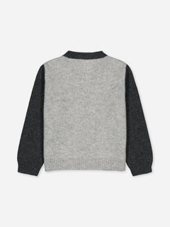 Baby's Cashmere Cardigan Colorblock Grey