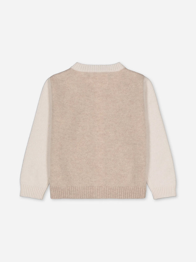 Baby's Cashmere Cardigan Colorblock Beige