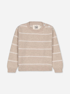 Baby's Cashmere Sweater Stripes Beige