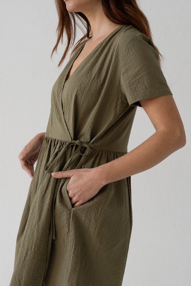 Benoit Wrap Dress Green