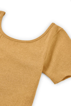 Brooke Short Sleeve Boat Neck T-Shirt Yellow