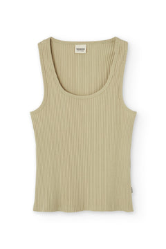 Bonnie Ribbed Tank Top Khaki