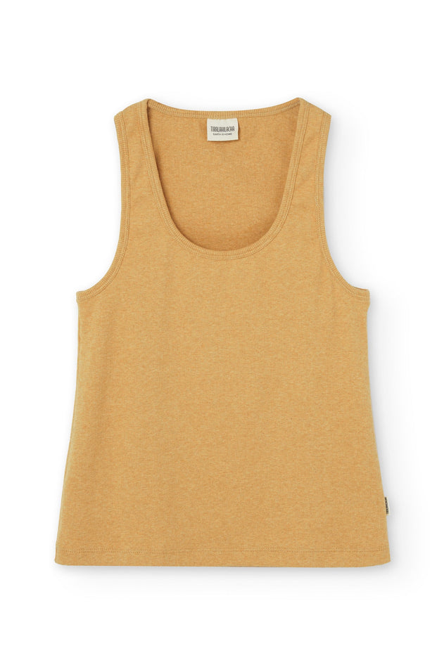 Bonnie Ribbed Tank Top Yellow