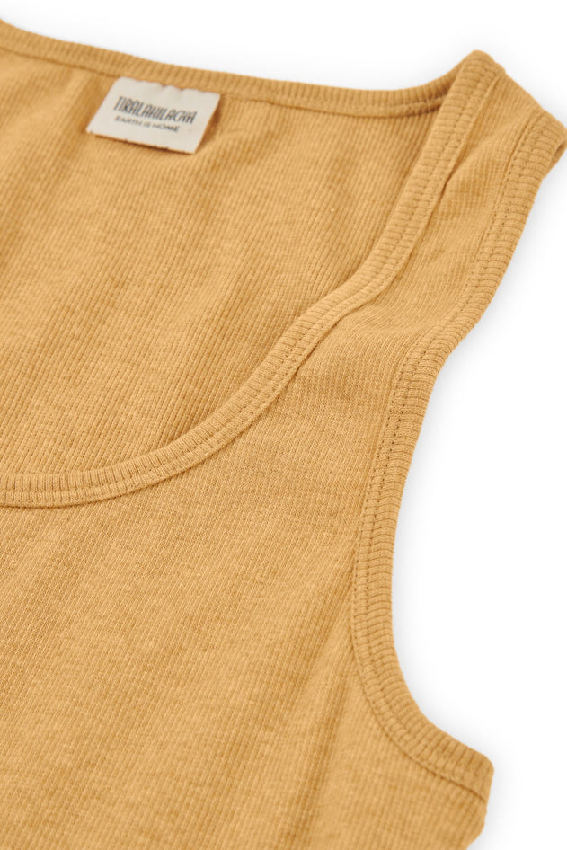 Bonnie Ribbed Tank Top Yellow