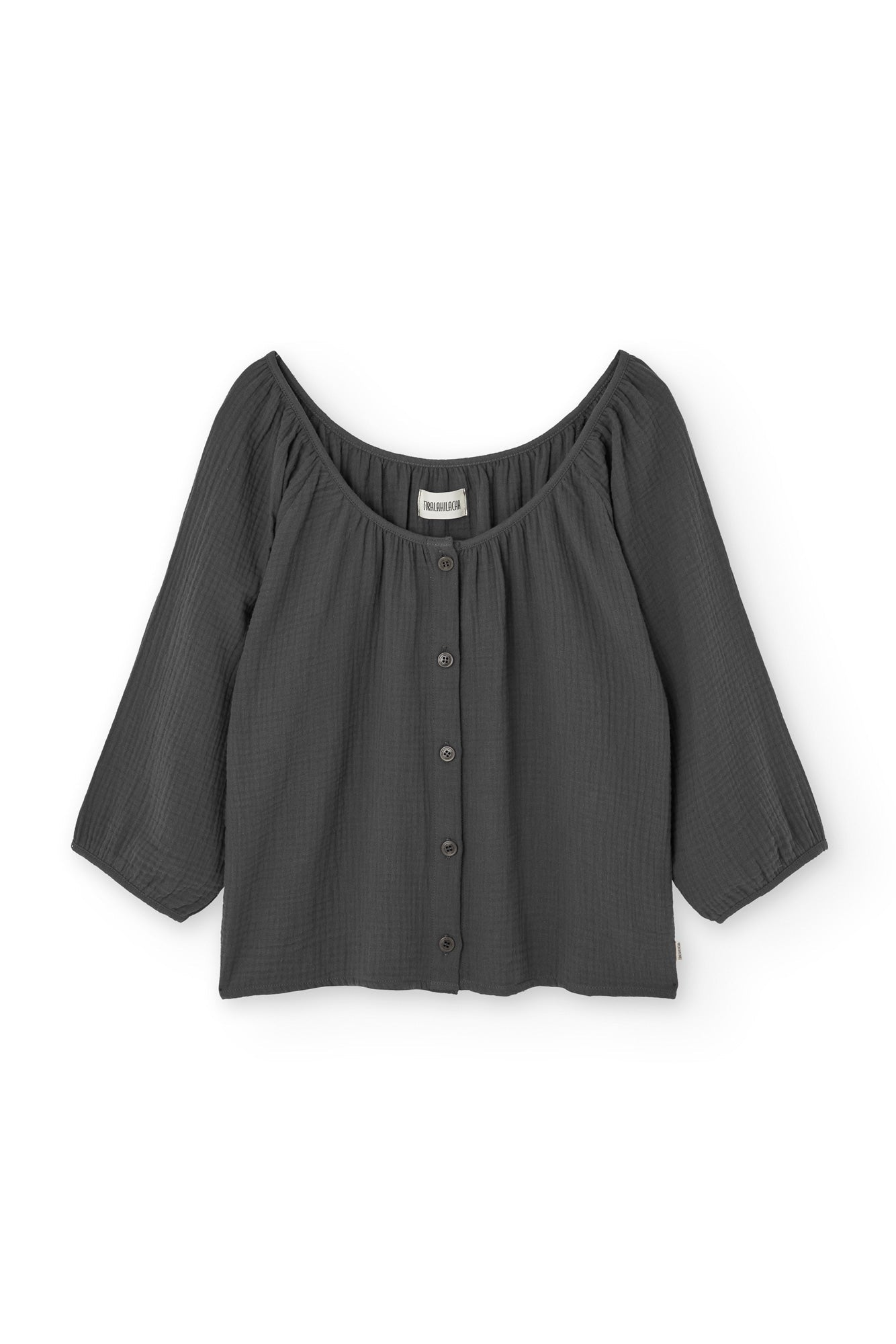 Blanche Muslin Top Black