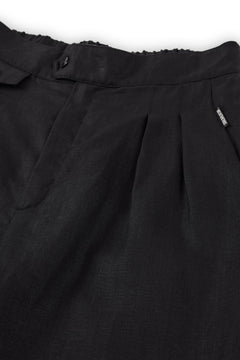 Bijoux Linen Pleated Trousers Black