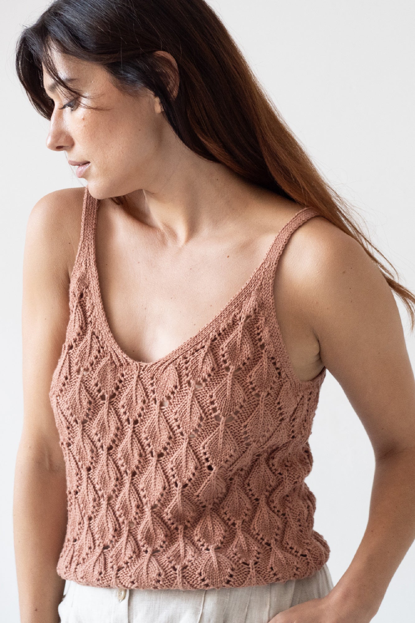 Basile Openwork Tank Top Pink