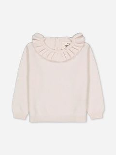 Baby's Ruffled Cashmere Sweater Ivory