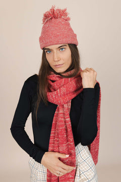 The Hemp Wool Bobble Beanie  Pink