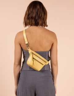 Beck's Bum Bag Classic Leather Butter Yellow