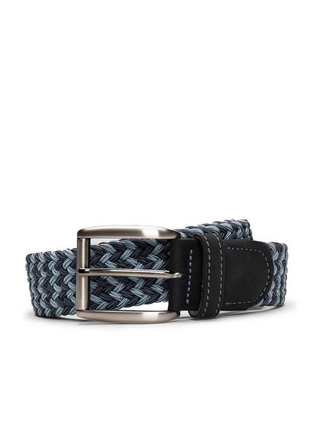Prat Braided Men’s Blue And Grey Vegan Belt