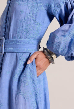 Beyonce Long Dress Milky Blue