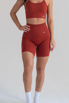 Bliss Biker Push-Up Shorts Red