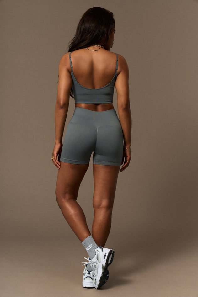 Short Bliss Push-Up Biker Shorts Grey