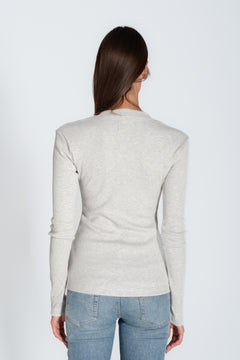 Snappy Longsleeve Top Grey Melange