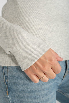 Snappy Longsleeve Top Grey Melange