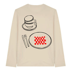 Bonjour Long Sleeve T-Shirt Beige