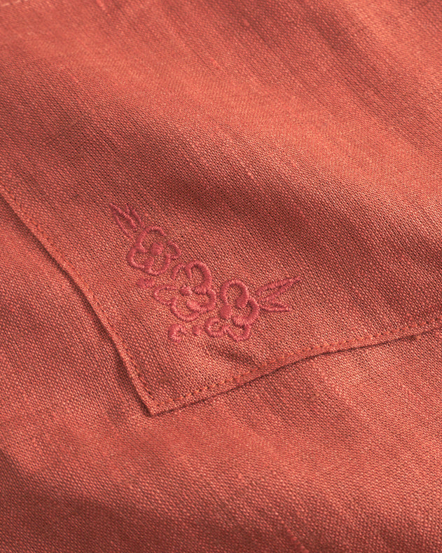 Unisex Bowling Shirt Dusty Red