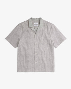Bowling Shirt Grey Micro Stripe
