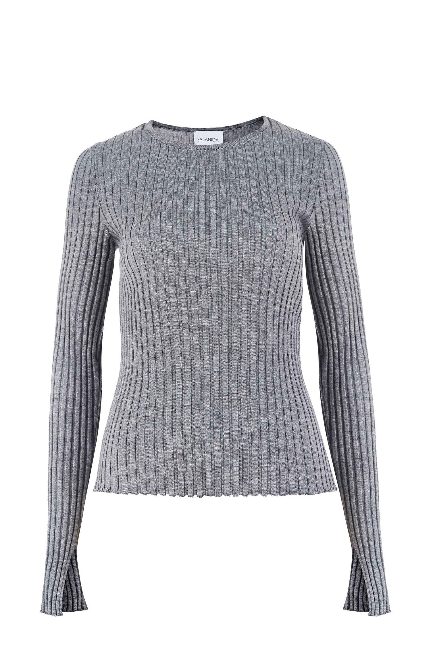 Brera Merino Long-Sleeve Top Light Grey