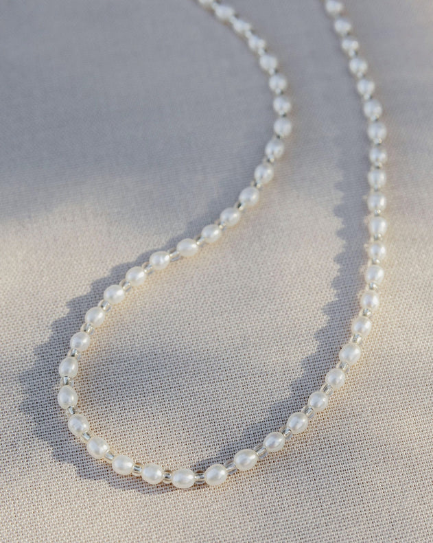 Yari Pearls Necklace White/Silver