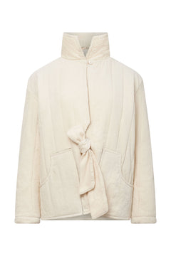 Keneila Organic Cotton Corduroy Coat Winter White