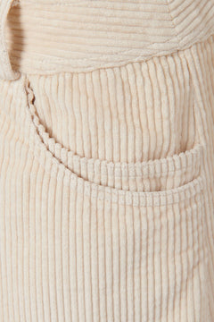 Leoni Cotton Cord Miniskirt Winter White