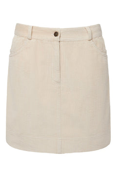 Leoni Cotton Cord Miniskirt Winter White