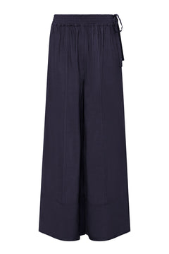 Marie Rayon Trousers Navy Blue
