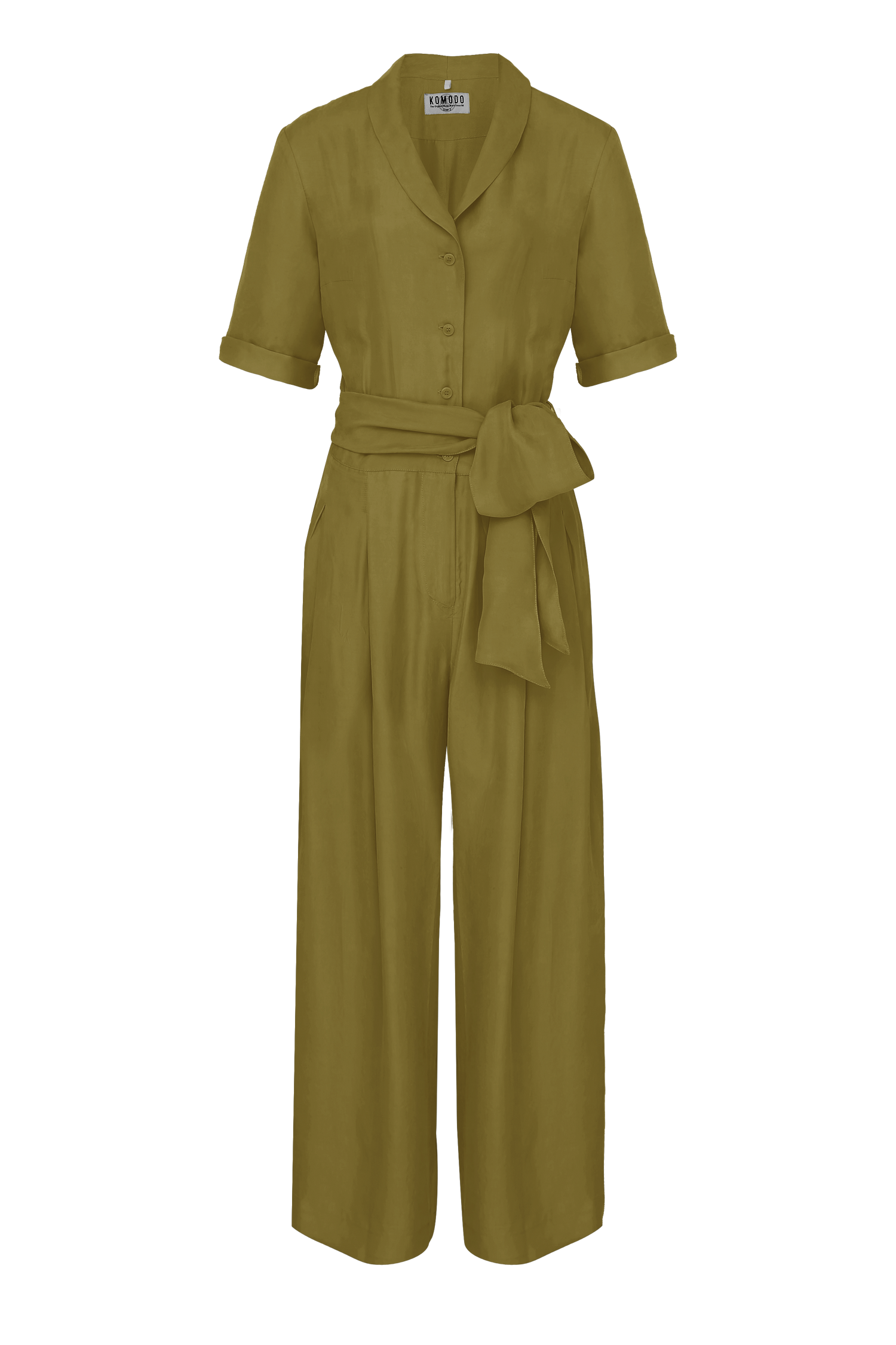 Planet Rayon Jumpsuit Khaki