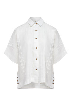 Kimono Linen Shirt White