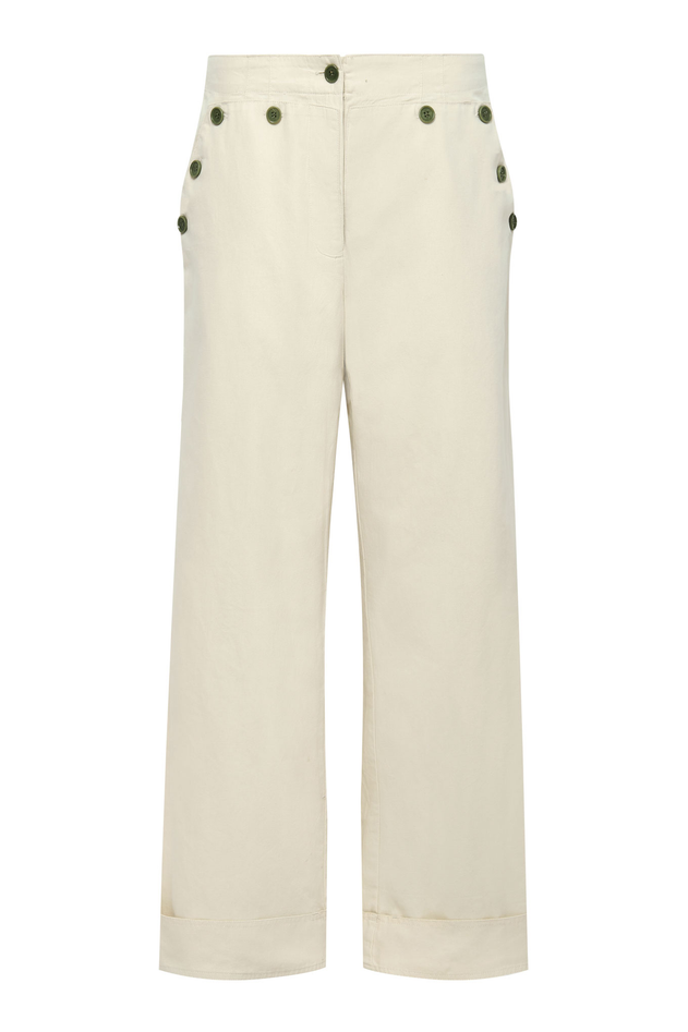 Tansy Cotton Trousers White