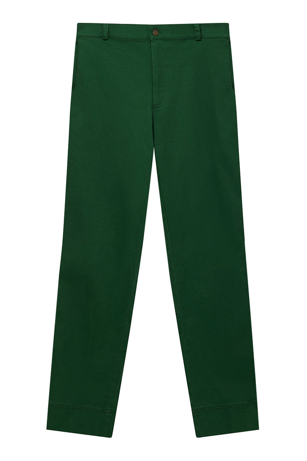Sol Cotton Trouser Forest Green