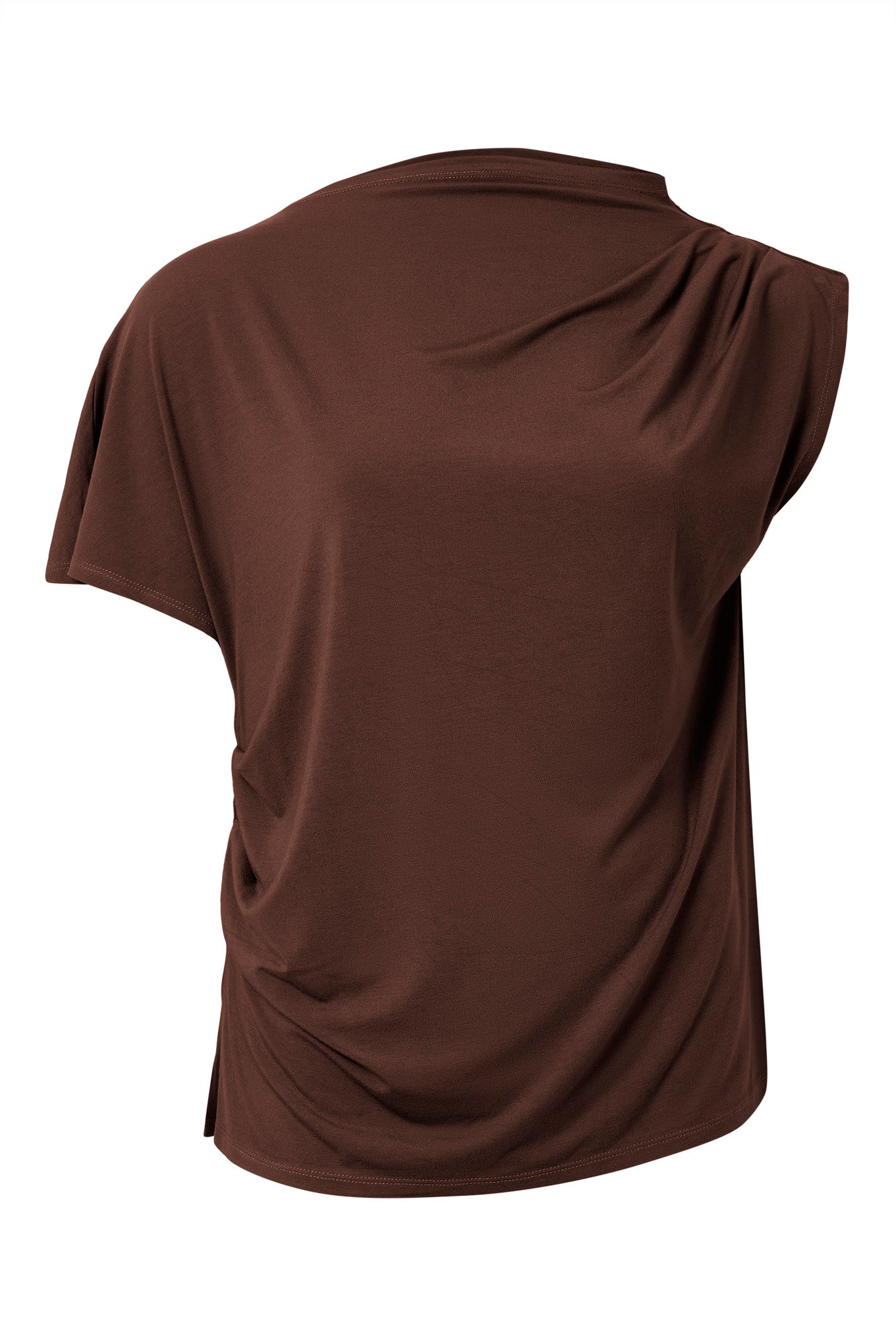 Cate Modal Jersey Top Chocolate