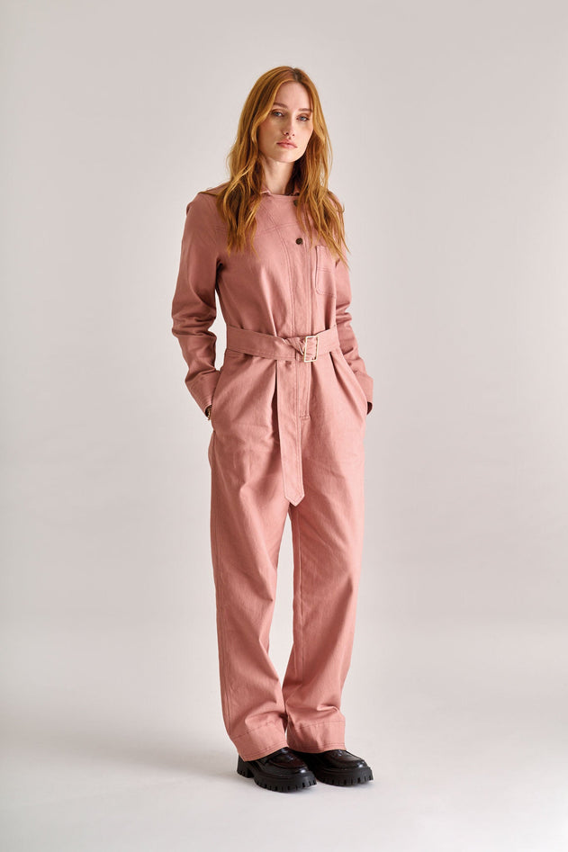LYON Organic Cotton Jumpsuit - Dusty Pink
