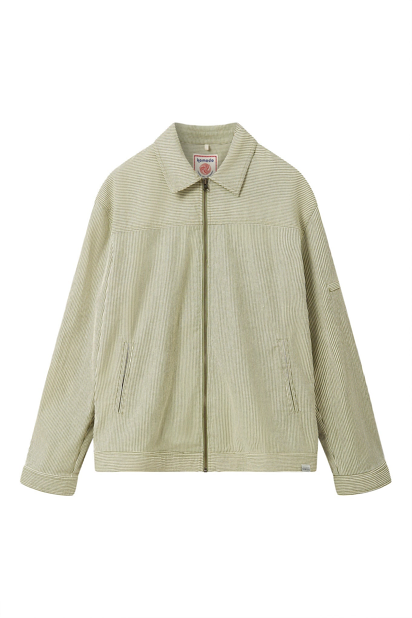 Myles Organic Cotton Jacket Green Stripe