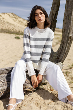 Marina Merino Jumper Grey Striped