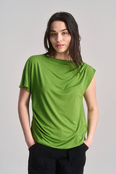 Cate Modal Jersey Top Green