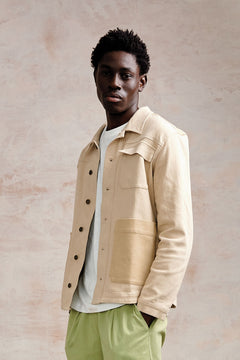 Christophe Organic Cotton Jacket Sand Patch