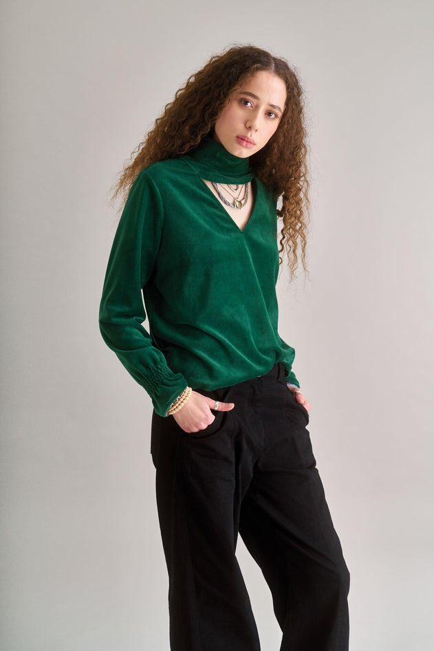 ALICE Velvet Top - Green