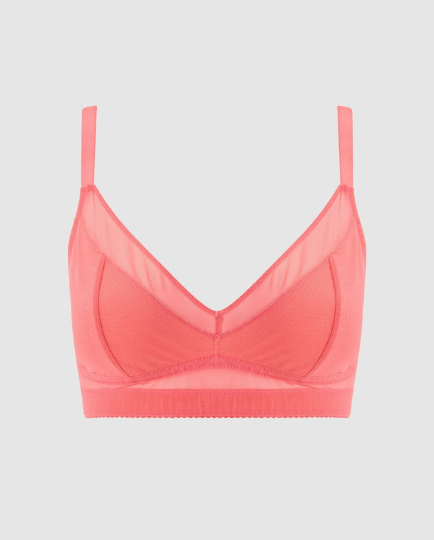 Mesh Support Bra Coral