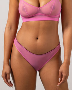 Mesh Bikini Briefs Candy Pink