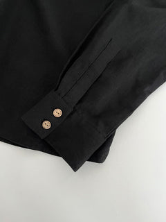 Elijah Linen/Cotton Shirt Black