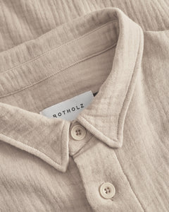 Casual Unisex Shirt Washed Sand